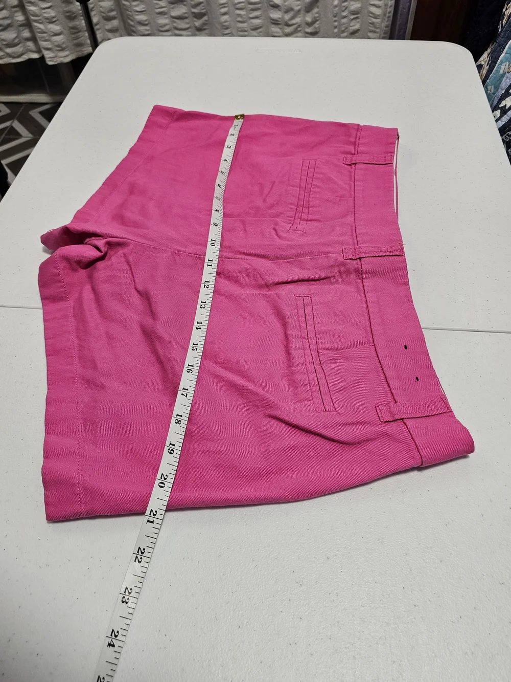 J. Crew Bright Barbie Pink High-Waist Cotton Shorts Size 12